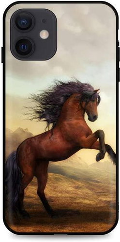 TopQ iPhone 12 silicone Brown Horse 55100 - Phone Cover - Main image