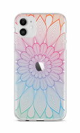 TopQ iPhone 12 silicone Rainbow Mandala 55298 - Phone Cover