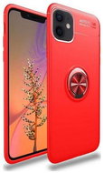 TopQ iPhone 12 silicone red with red ring 55230 - Phone Cover
