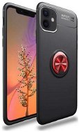 TopQ iPhone 12 silicone black with red ring 55228 - Phone Cover