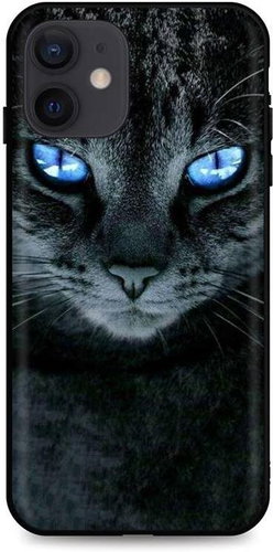 TopQ iPhone 12 silicone Dark Cat 55160 - Phone Cover - Main image