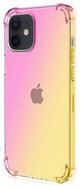 TopQ iPhone 12 silicone Shock rainbow pink-yellow 52663 - Phone Cover