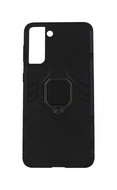 TopQ Samsung S21 Plus durable black with ring 55795 - Phone Cover