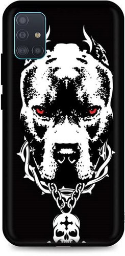 TopQ Samsung A51 silicone Fighting Dog 55923 - Phone Cover - Main image