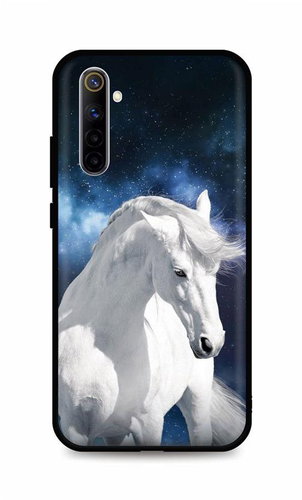 TopQ Realme 6s silicone White Horse 56383 - Phone Cover - Main image