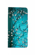 TopQ Samsung A12 Book Blue with flowers 56602 - Phone Case