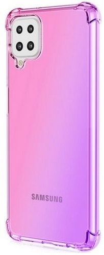 TopQ Samsung A12 silicone Shock rainbow pink-purple 56668 - Phone Cover - Main image