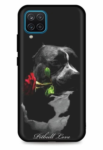 TopQ Samsung A12 silicone Pitbull Love 56719 - Phone Cover - Main image
