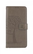TopQ Samsung A12 booklet Grey tree owls 57117 - Phone Case