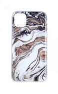 TopQ iPhone 11 silicone Marble Glitter purple 57297 - Phone Cover