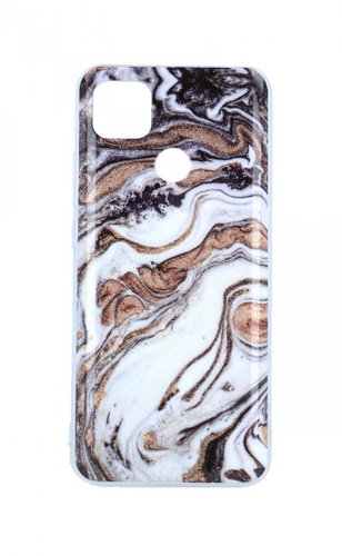 TopQ Xiaomi Redmi 9C silicone Marble Glitter purple 57322 - Phone Cover - Main image