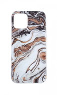 TopQ iPhone 12 mini silicone Marble Glitter purple 57355 - Phone Cover