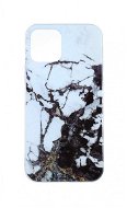 TopQ iPhone 12 Pro Max Silicone Marble Glitter White and Black 57353 - Phone Cover