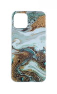 TopQ iPhone 12 Pro silicone Marble Glitter mint 57326 - Phone Cover