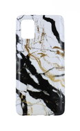 TopQ Samsung A51 silicone Marble white-black 57292 - Phone Cover
