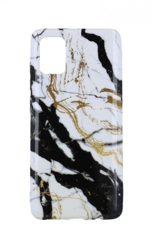 TopQ Samsung A51 silicone Marble white-black 57292 - Phone Cover - Main image