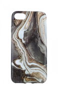 TopQ iPhone SE 2020 Silicone Marble White-Brown 57370 - Phone Cover