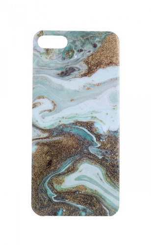 TopQ iPhone SE 2020 silicone Marble Glitter mint 57368 - Phone Cover - Main image