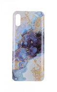 TopQ Xiaomi Redmi 9A silicone Marble Glitter blue 57313 - Phone Cover