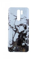 TopQ Xiaomi Redmi 9 silicone Marble Glitter white-black 57310 - Phone Cover