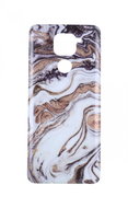 TopQ Xiaomi Redmi Note 9 silicone Marble Glitter purple 57307 - Phone Cover