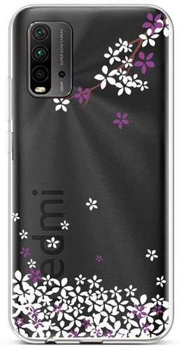 TopQ Xiaomi Redmi 9T silicone Sakura flowers 58122 - Phone Cover - Main image