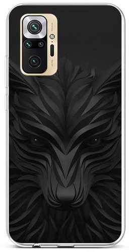 TopQ Xiaomi Redmi Note 10 Pro Silicone Black Wolf 58109 - Phone Cover - Main image