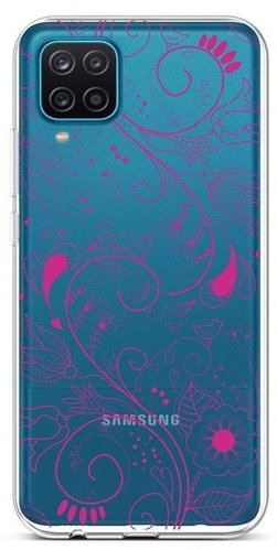 TopQ Samsung A12 silicone Pink Ornament 57754 - Phone Cover - Main image