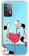 TopQ Samsung A52 silikón Cartoon Flamingos 57404 - Kryt na mobil