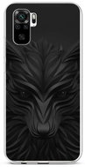 TopQ Xiaomi Redmi Note 10 silicone Black Wolf 58079 - Phone Cover