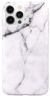 TopQ iPhone 12 Pro Max Silicone Marble White 57883 - Phone Cover