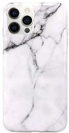TopQ iPhone 12 Pro Silicone Marble White 57882 - Phone Cover