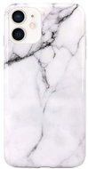 TopQ iPhone 12 mini silicone Marble White 57881 - Phone Cover