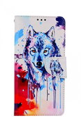 TopQ Xiaomi Redmi Note 10 Pro booklet Drawing the wolf 58055 - Phone Case
