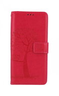 TopQ Samsung A52 booklet Dark pink tree owls 57716 - Phone Case