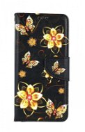 TopQ Samsung A52 knižkové Zlate kvety 57709 - Puzdro na mobil