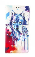 TopQ Samsung A52 booklet Drawing of a wolf 57643 - Phone Case