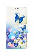 TopQ Samsung A52 knižkové Biele s motýlikom 57612 - Puzdro na mobil