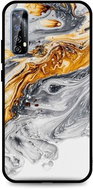 TopQ LUXURY Realme 7 solid Marble grey-gold 55006 - Phone Cover