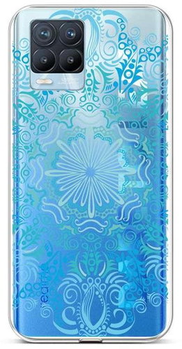 TopQ Realme 8 Pro Silicone Blue Mandala 58782 - Phone Cover - Main image