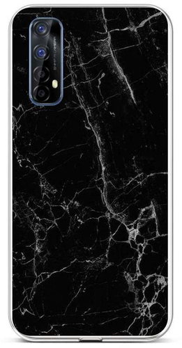TopQ STYLE Realme 7 Silicone Marble Black 58558 - Phone Cover - Main image