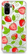TopQ Xiaomi Redmi Note 10 silikón Strawberries 59038 - Kryt na mobil