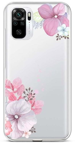 TopQ Xiaomi Redmi Note 10 silicone Violet Blossom 59029 - Phone Cover - Main image
