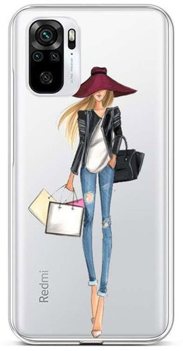 TopQ Xiaomi Redmi Note 10 silicone Lady 2 59046 - Phone Cover - Main image