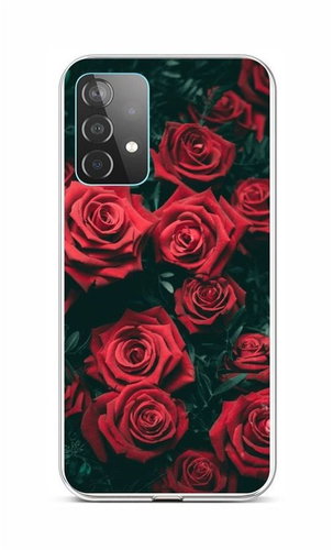 TopQ Samsung A52 silicone Red rosettes 58680 - Phone Cover - Main image