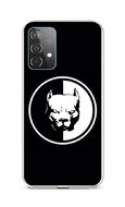 TopQ Samsung A52 silicone Black and white pitbull 58658 - Phone Cover