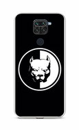 TopQ Xiaomi Redmi Note 9 silicone Black and white pitbull 58981 - Phone Cover