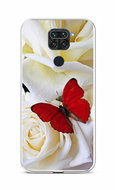 TopQ Xiaomi Redmi Note 9 silicone Red butterfly 58953 - Phone Cover