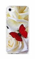 TopQ iPhone SE 2020 silicone Red Butterfly 58717 - Phone Cover