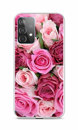 TopQ Samsung A52 silicone Pink rosettes 58685 - Phone Cover - Main image